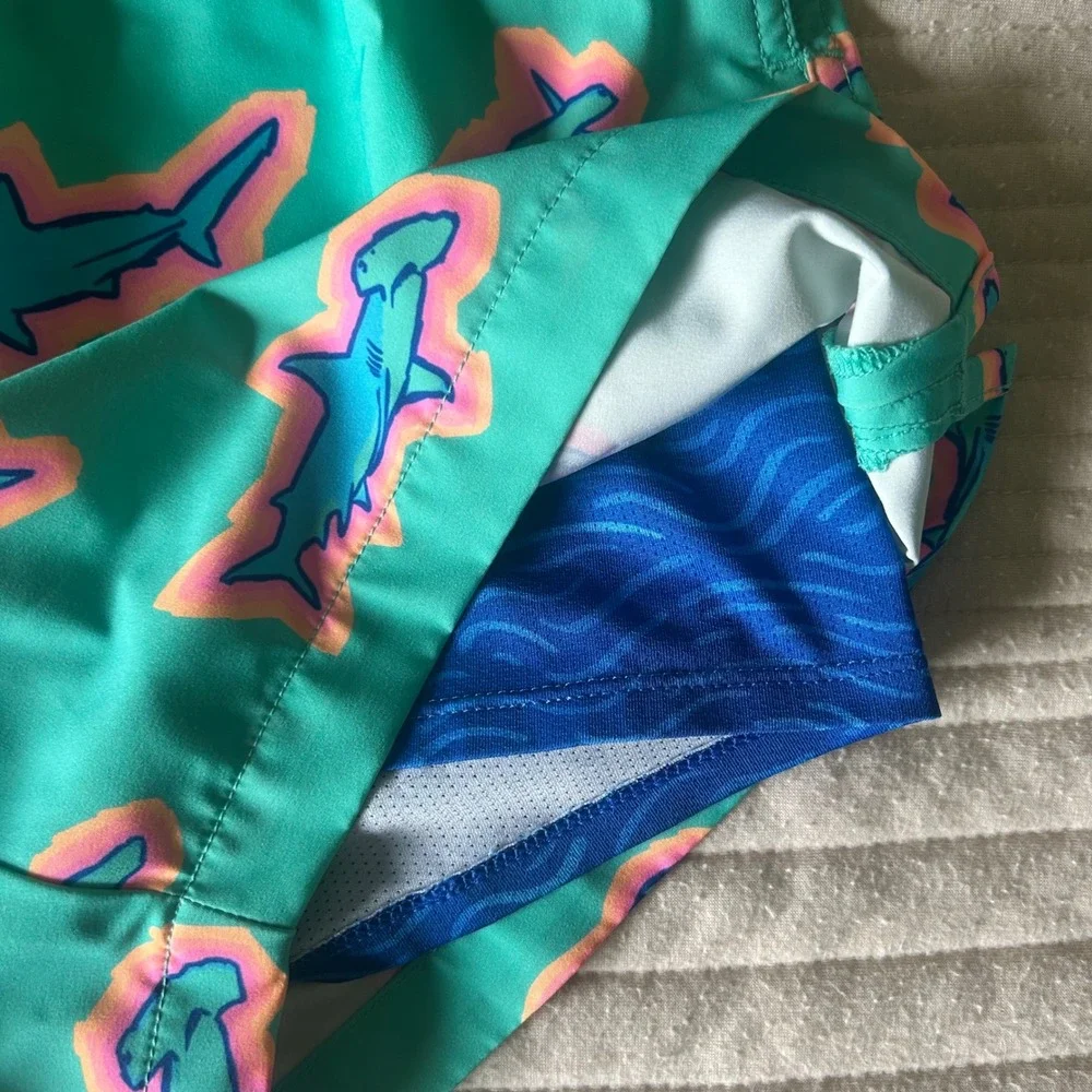 Chubbies Teal Shark 5.5
